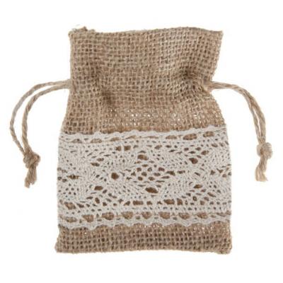 Sachet dentelle en jute: Naturel (x4) REF/5334