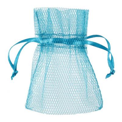 Sachet tulle bleu turquoise (x10) REF/5095