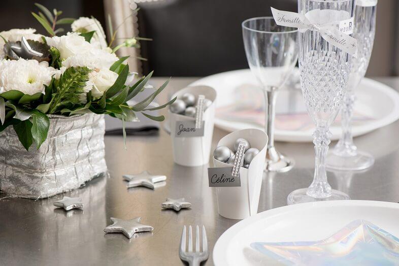 Contenant verrine cocktail petale blanc