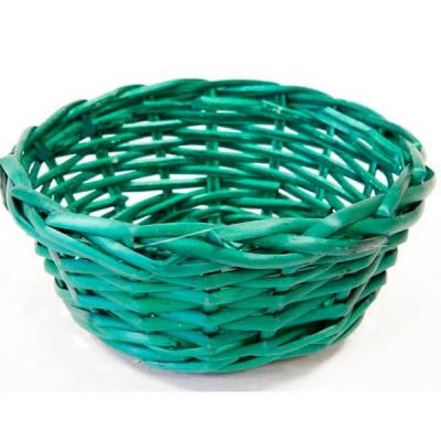 Corbeille vert sapin en osier