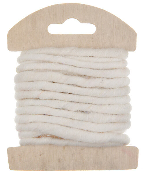 Cordon laine blanche