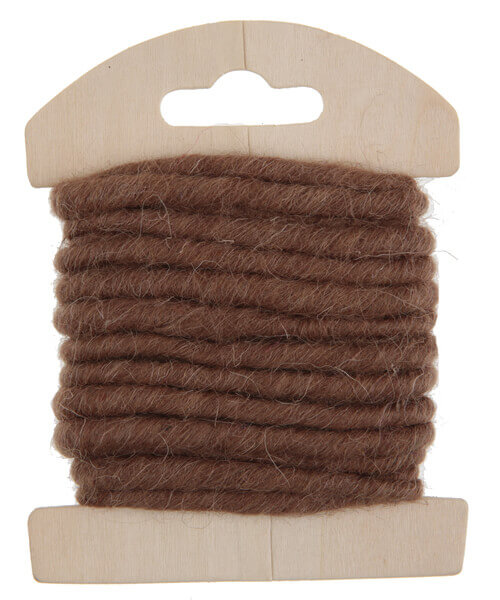 Cordon laine chocolat