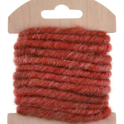 Cordon laine rouge