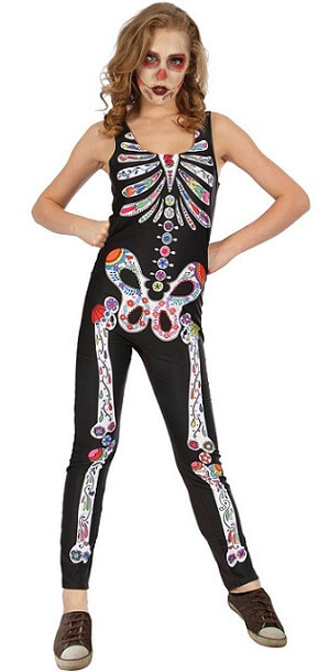 Costume ado fille halloween day of the dead
