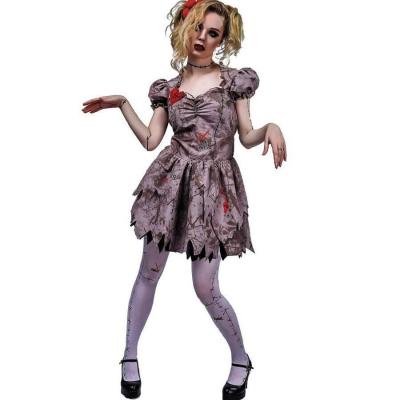 Costume adulte femme halloween zombie taille s m