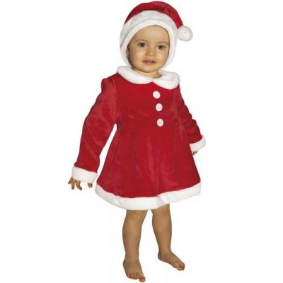Costume enfant fille en mère Noël de 3 à 4 ans (x1) REF/88432
