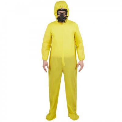 Costume deguisement adulte danger agent biologique jaune taille l xl