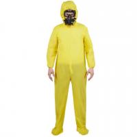 Costume deguisement adulte danger agent biologique jaune taille s m