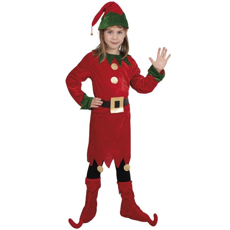 Costume enfant 7 a 9 ans de noel en lutin fille