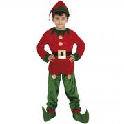 1 Costume de Noël garçon en Lutin de 7 à 9 ans en velours REF/65653