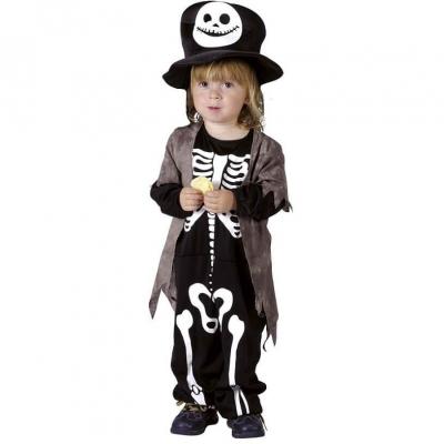 Costume enfant halloween squelette 3 4ans
