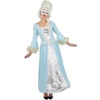 Costume femme marquise blanc bleu s m