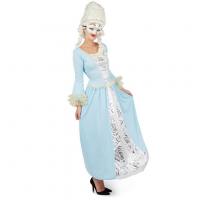 Costume femme marquise blanc et bleu s m