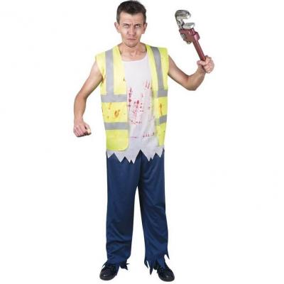 Costume fete halloween ouvrier zombie