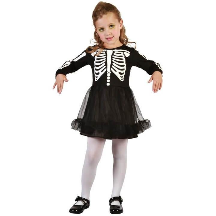 Costume fille halloween squelette 1 a 2 ans