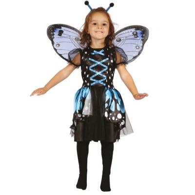 Costume fille papillon 1/2 ans en noir et bleu (x1) REF/92415