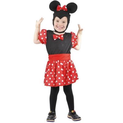 Costume fille souris rouge et noir 1 2 ans