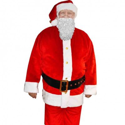 1 Costume père Noël adulte 5 pièces en peluche douce et épaisse. REF/NUH253
