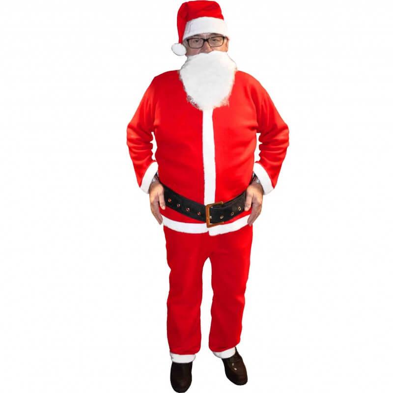 Costume pere noel en feutrine rouge et blanc