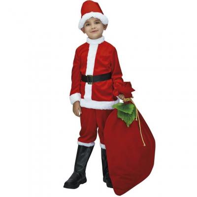 Costume complet enfant père Noël en taille 7 à 9 ans (x1) REF/66093 (sac non inclus)