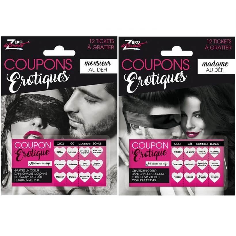 Coupon defi erotique pour cadeau enterrement de vie de celibataire