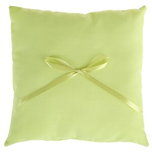 Coussin a alliance avec noeud vert