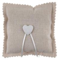 Coussin a alliance naturel champetre avec coeur