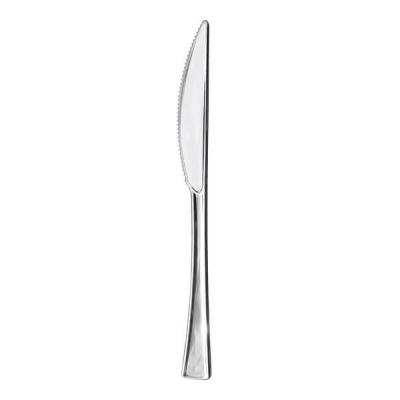 Couteau métallisé chromé 19cm (x10) REF/56991