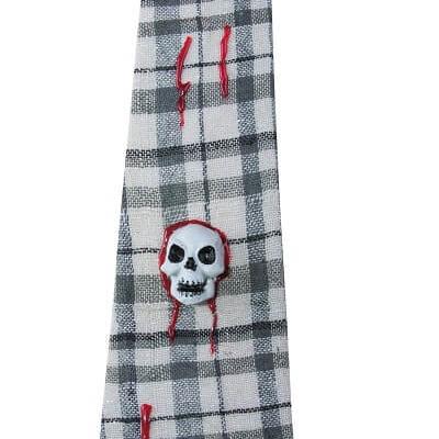 Cravate avec crâne à carreaux (x1) REF/42090