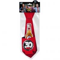Cravate rouge anniversaire 30ans pour cadeau de fete