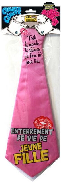 Cravatte enterrement de vie de jeune fille fuchsia