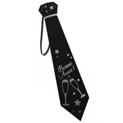 Cravp99a accessoire deguisement cravate argent metallique bonne annee