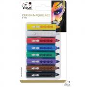 Crayon maquillage à l'eau 8 x 2 grs en multicolore REF/81087