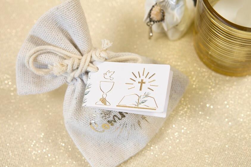 Ctc08145 etiquette confection a dragee communion blanc et dore or