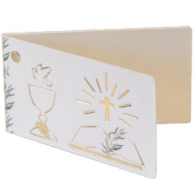 Ctc08145 etiquette confection a dragee communion blanc et dore or