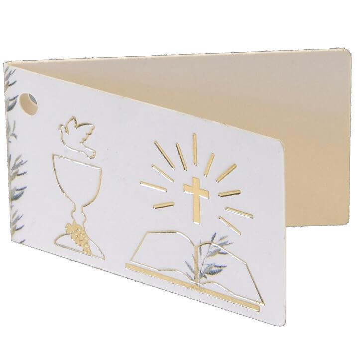Ctc08145 etiquette dragee communion blanc et dore or