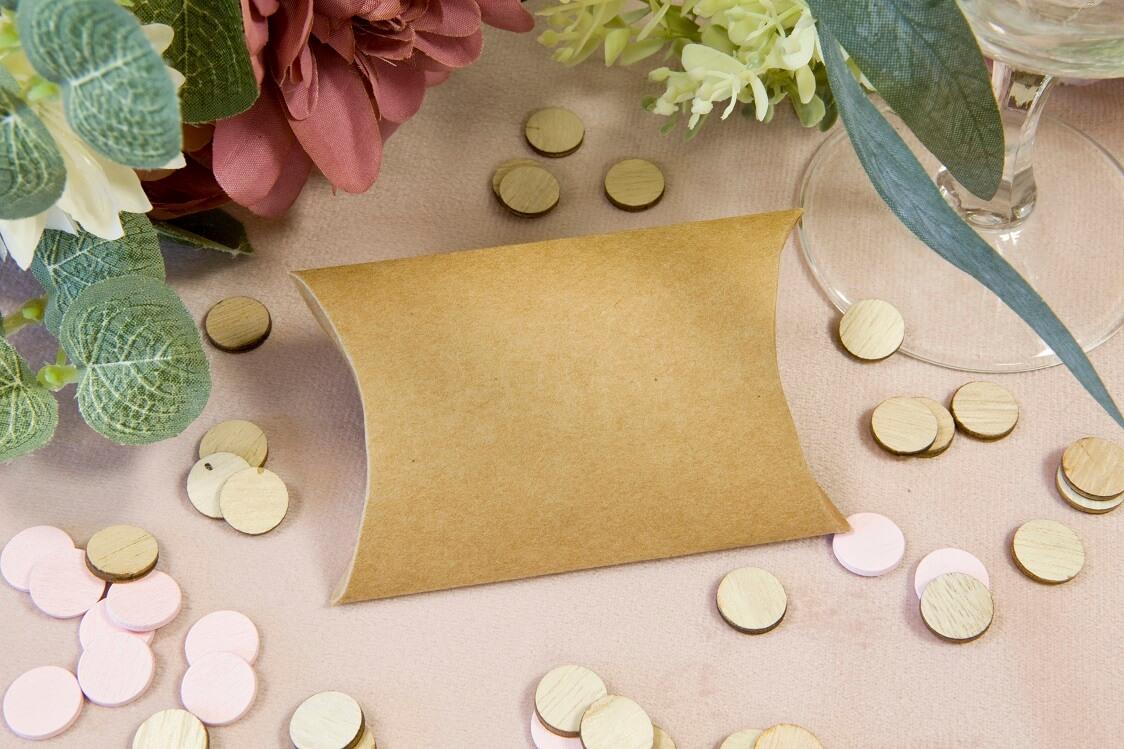 Ctu108 contenant boite kraft naturelle confection de dragees