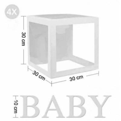 Cube decoratif pour ballons bebe baby shower naissance rose bleu