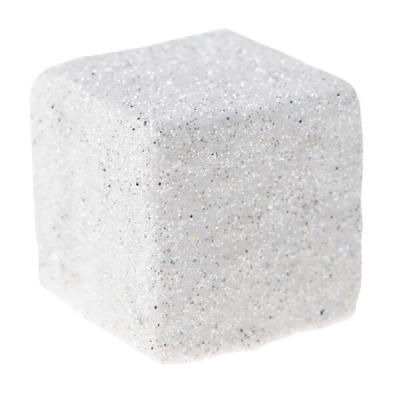 Cube pailleté blanc (x12) REF/3935