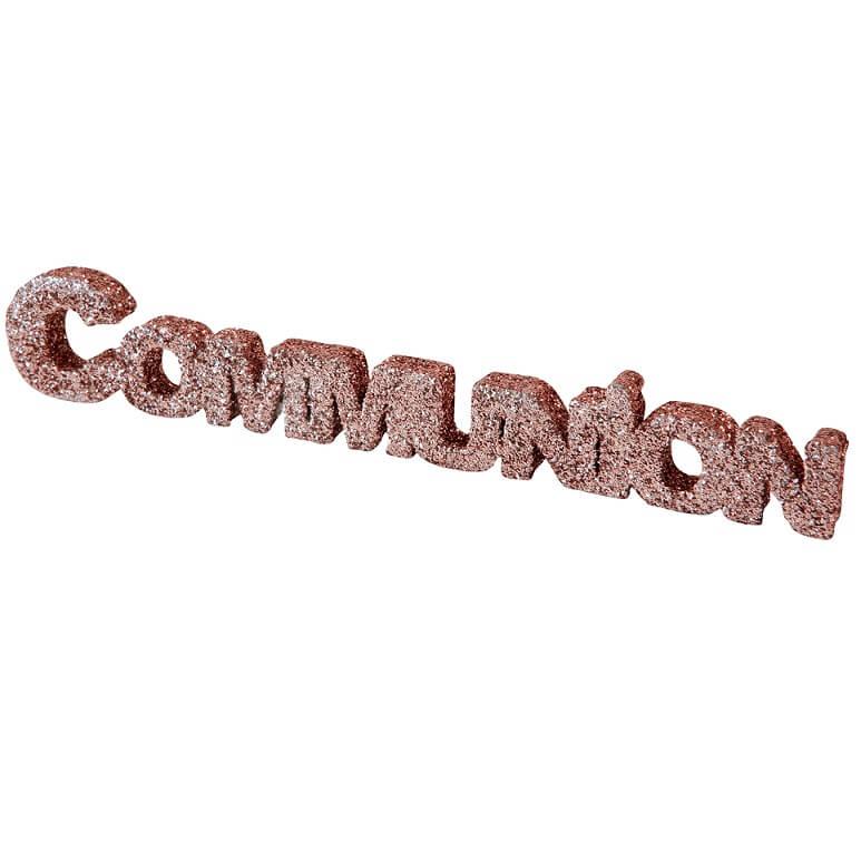 Dec766 lettre pailletee rose gold communion decoration de table