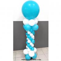 Decorateur colonnes de ballons en latex nord pas de calais bleu turquoise blanc