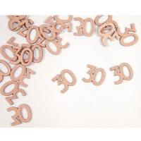 Decoration anniversaire a parsemer en bois 30ans rose gold