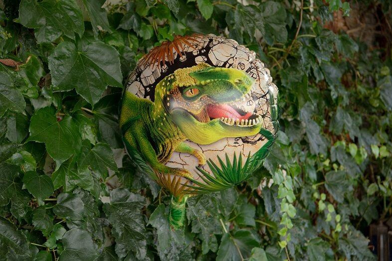 Decoration anniversaire ballon aluminium dinosaure t rex 45cm