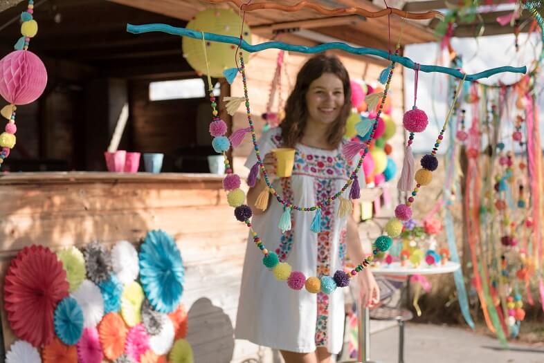Decoration avec des pompons