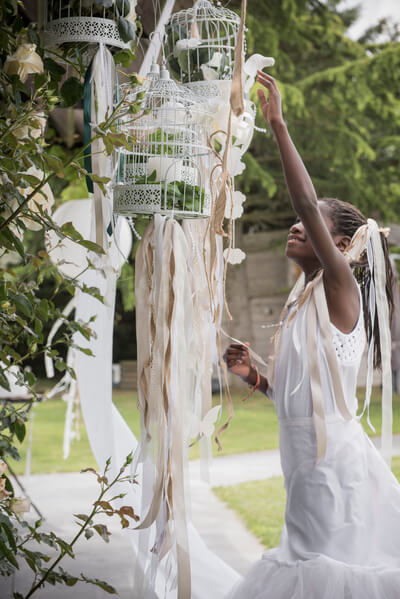 Decoration avec du ruban jute