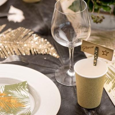 Decoration avec marque place chevalet or