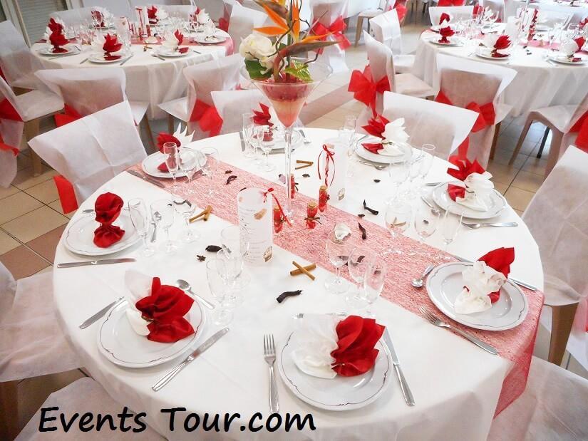 Decoration avec nappe blanche de 25m