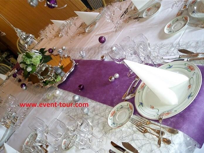 Decoration avec serviette raffinee blanche airlaid