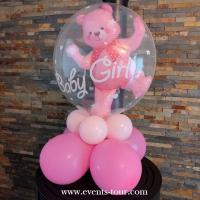 Decoration ballon bubble pour presentation de la table des cadeaux baby shower