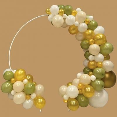 1 Arche ronde blanche en métal de 2 mètres pour décoration de ballons ou fleurs REF/52565 (ballon non inclus) (Retrait uniquement magasin)